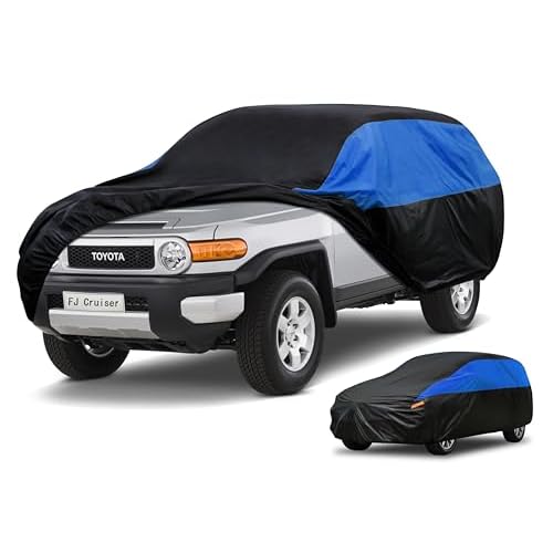 Toyota Car Cover Custom Fit Toyota FJ Cruiser Waterproof All Weather, Lightweight Full Exterior Cover for Automobiles Outdoor Sun UV Rain Dust Snow Wi