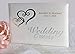 Victoria Lynn Guest Book 6x9-White W/Silver Hearts