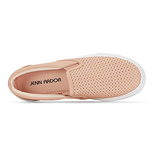 Image of JENN ARDOR Womens Slip On Sneakers Perforated /Quilted Casual Shoes Fashion Walking Flats