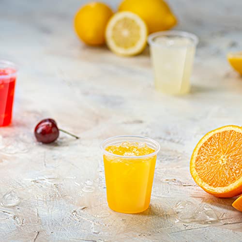 [100 Pack] 3 Oz. Clear Plastic Cups, Small Disposable Bathroom, Mouthwash Polypropylene Cups #TOP3