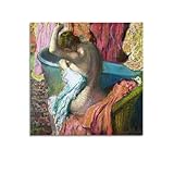 Edgar Degas Maler-Arbeitsposter, sitzender Bademann, 