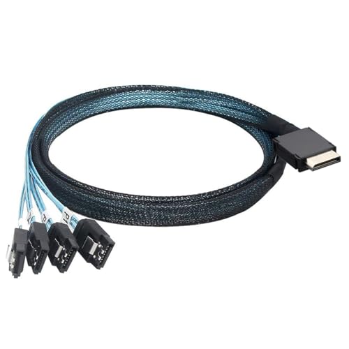 Cable OCuLink PCIe SAS SFF-8611 a 4X SATA 7P de 12 Gbps interno para discos duros de servidor 5