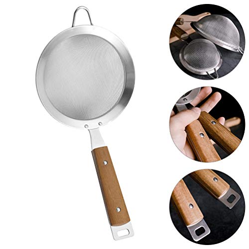 Hemoton Colher de Escumadeira de Gordura de Aço Inoxidável Malha Fina Coador de Óleo de Cozinhar Coa