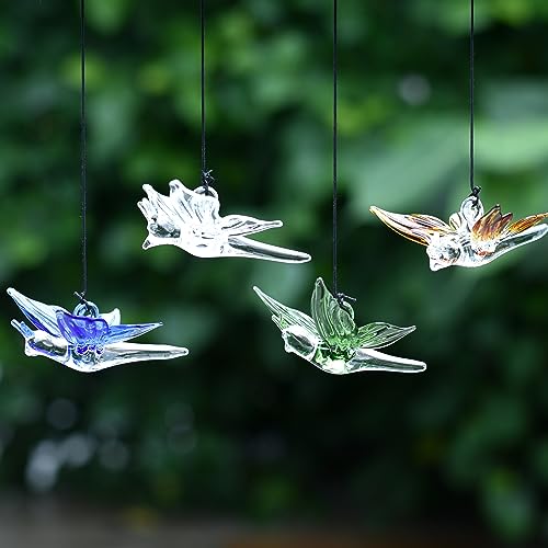 IndianShelf 4 Pieces Kids Butterfly Multicolor Glass Christmas Ornaments