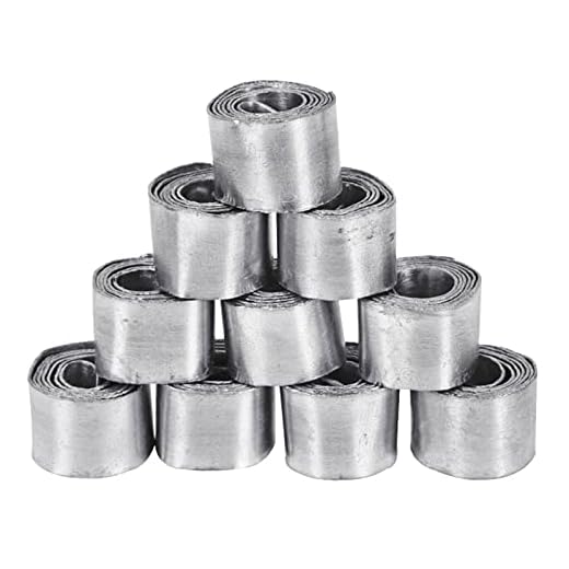 Bootoow Suave Rollo de Plomo 10 Rollos Pesca Hoja de Plomo（0.6mm,1.2mm）