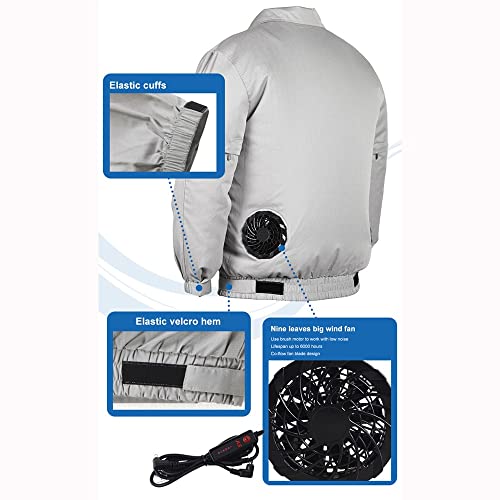 Zsqaw Summer Sport Fan Air Condition Cool Man Woman Travel Ultralight Outdoor Vest Clothes Jacket Sun Windbreaker Fishing Worker (Color : B, Size : L Code) #TOP7