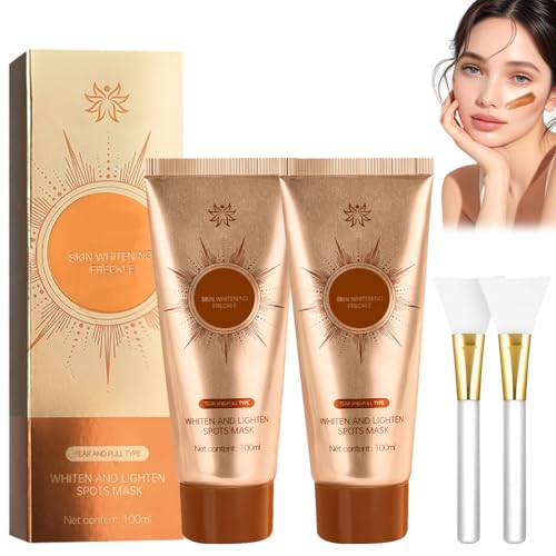 Vibbang 2Pcs Herbal Spots Peel-Off Facial Mask, Mascarillas Faciales Iluminadoras Parowu, Mascarillas Faciales Despegables Para Manchas De Hierbas, Para Todo Tipo De Piel (A)