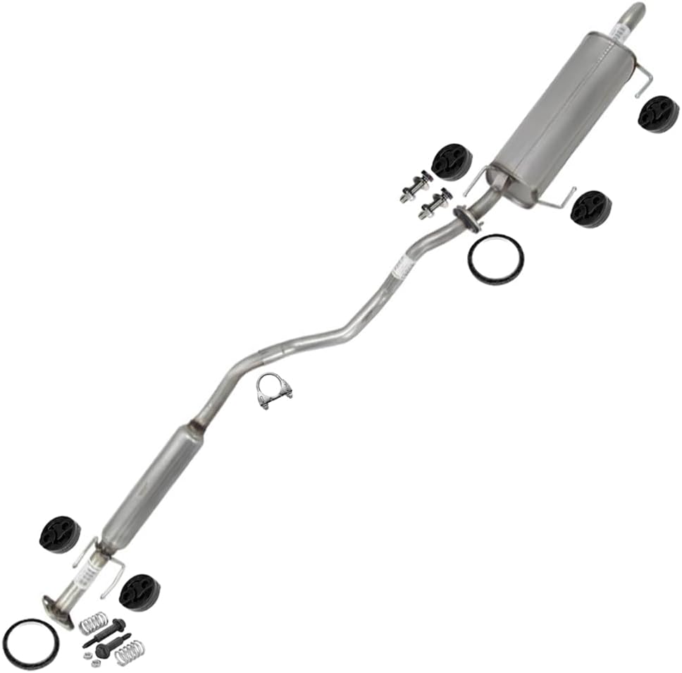 Northeastern Exhaust | Stainless Steel Resonator Pipe Muffler Exhaust System Kit Compatible for Nissan Versa 2007-2011 1.8L | SEDAN | Free Gaskets, Clamp, Hangers, and Boltkit Included