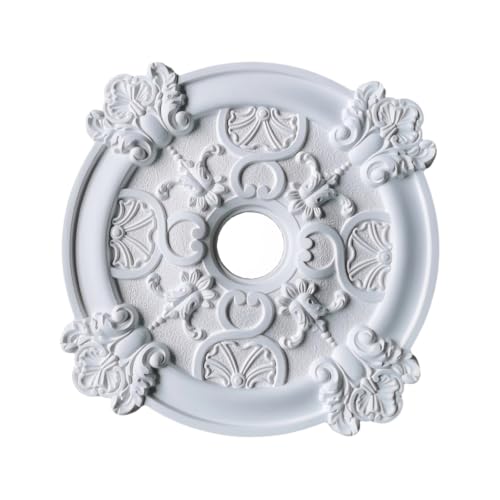 Chaoyilian DecoracióN De Techo De PU,MedallóN De Techo Decorativo,MedallóN De Ventilador De Techo,MedallóN para Ventilador De Techo,Panel Decorativo para LáMpara De Techo,Rosetones Techo