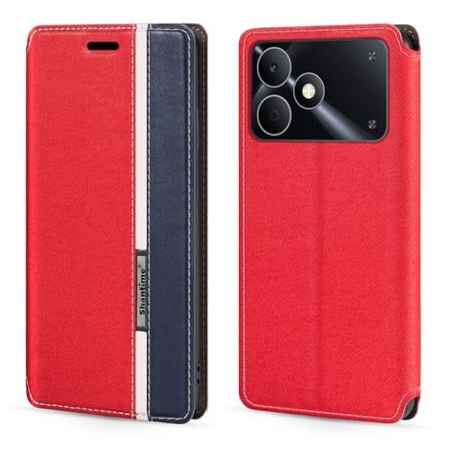 Shantime �N���V�b�N�X�g���C�v���U�[���P�[�X OPPO Realme Note 80 4G �Ƃ̌݊������� �B���}�O�l�b�g �J�[�h���[ �R���g���X�g�z�F�f�U�C��(���b�h)