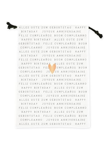 Grafik-Werkstatt Geschenkbeutel aus 100% Baumwolle| Geschenktüte | Verpackung | Alles Gute