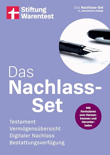 Das Nachlass-Set – die wichtigsten Fragen zum Thema Nachlass einfach erklärt, mit Steuerspartipps, Formularen und Ausfüllhilfen: Testament, Vermögensübersicht, Digitaler Nachlass, Bestattungsverfügung