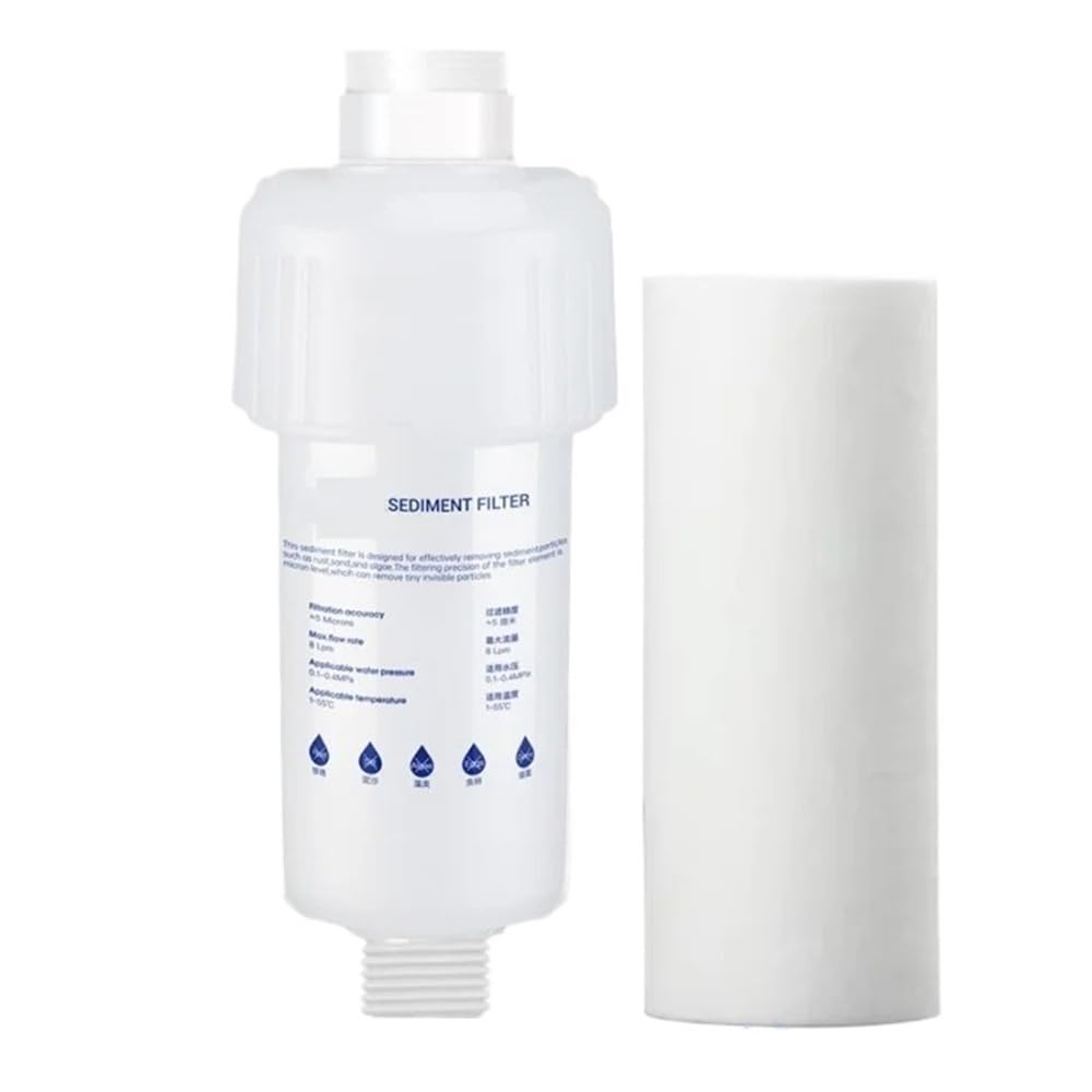 Pre-Filter Water Filter PP Cotton Filter Cartridge Removal Heavy Metal Purifier Household Washing Machine Shower Water Filter(B)