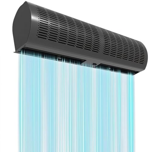 Cortina de aire comercial, ventilador de puerta de aire resistente, montaje en pared, fácil de instalar, 2 opciones de velocidad, eficiencia energética para supermercados, restaurantes, centros