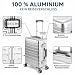 Travelhouse Oslo großer Aluminium Reisekoffer Silber L-75cm Hartschalenkoffer Reisetrolley Suitecase Trolley Koffer 2X TSA Zahlenschloss 4 Doppelräder 360° Rollen Markenqualität Vol. 102L