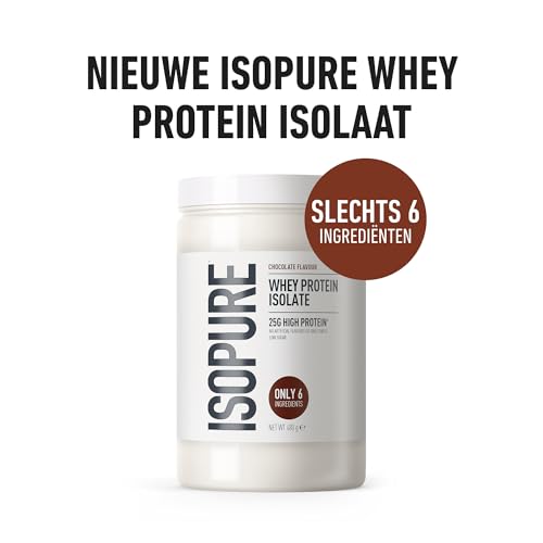 Isopure Chocolade Whey Proteïne Isolaat Poeder – 25 g Eiwit per Portie, Laag in Suiker, Zonder Kunstmatige Aroma’s of Zoetstoffen, Slechts 6 Ingrediënten, 480 g - Afbeelding 6