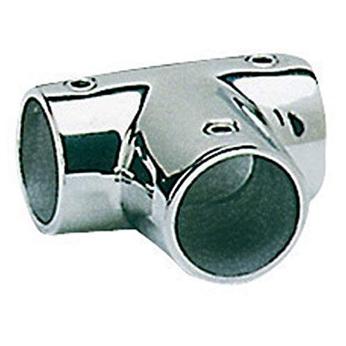 Raccord en T p. Balcon 90° 30 mm fixation rigide pour tube de pont
