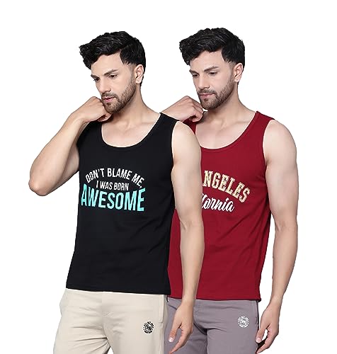Image of Designer Men Vest Versatile Cotton Sando /Baniyan /Ganji for Boys - Perfect for Gym Workouts, Vacations, and Beaches