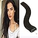 Produktbild YoungSee Haar Extensions Microring #2 Dunkelstes Braun Remy Echthaar Haarverlaengerung Loop Microring Haar 50cm 1g/s 50g/pack