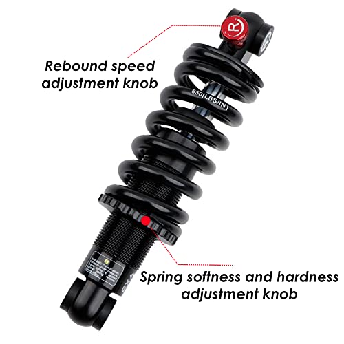 Jfoyh Coil+Oil Shock Absorber Adjustable Damping Hydraulic Rear Shocks For Mtb/E-Bike/Scoters, 125Mm/150Mm/165Mm/190Mm 550Lbs/650Lbs/1000Lbs/1500Lbs - 150Mm*650Lbs #TOP2