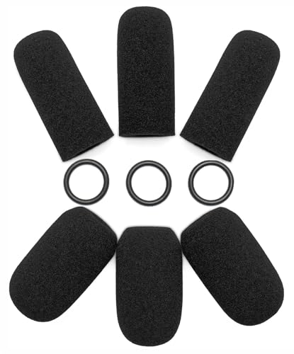 Voarmaks 6-Pack Mic Cover Replacement Microphone Foam Covers Compatible with Bose A20 A10 A30 Aviation Headsets, High-Density Windscreen