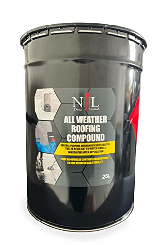 Njl Direct Roofing Compound Bitumen Coating 25L Black