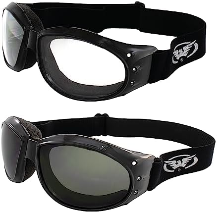Motorcycle Glasses Padded Global Vision Octane Motorcycle Goggles – Padded, Anti-Fog, With Clear Lens (Gray Frame) Motorcycle Goggles 100 - Foto 11