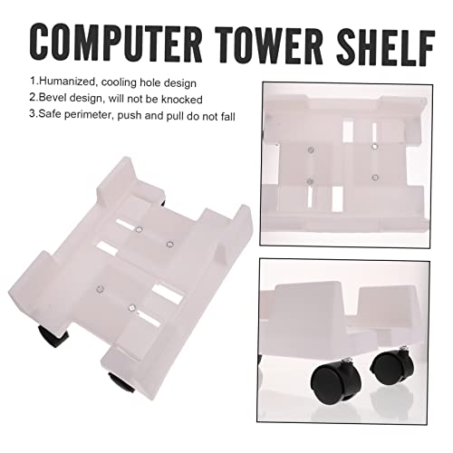 Soporte móvil para CPU TEHAUX con ruedas, carrito para torre de computadora, diseño ahorrador de espacio, fácil instalación para uso en casa y oficina miniatura 3