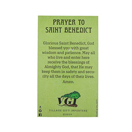 Saint Benedict Home Blessing Medal | Includes Prayer Card | Patron Saint of Students and Europe |Great Gift for New Homeowners, College Students, Moving Away | Catholic Devotional4