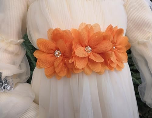 Pearl Tulle Flower Girl Sash Belt for Dress Bridesmaid and Flower Girls Sash Belt Bridal Wedding4