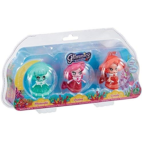 Glimmies - GLA02000 Figurines-3 Aquaria, 6 cm