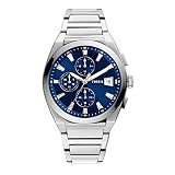 Fossil Everett Men’s Stainless Steel Quartz Chronograph Watch Blue/Silver