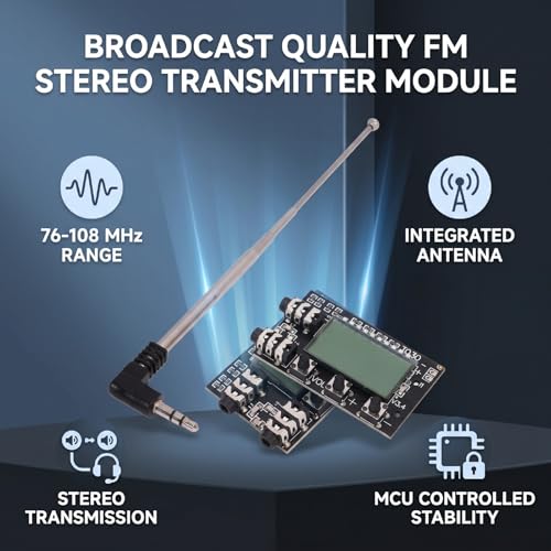 Placa de transmisión de modulación de frecuencia 76-108 MHz estéreo con antena 2