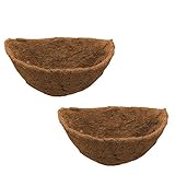 wonuu Half Round Coco Liner,Half Circle Wall Planter Coco Fiber Replacement Liners for Wall Hanging Baskets
