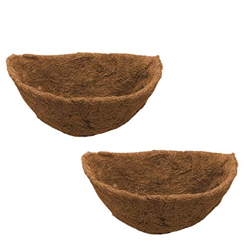 wonuu Half Round Coco Liner,Half Circle Wall Planter Coco Fiber Replacement Liners for Wall Hanging Baskets