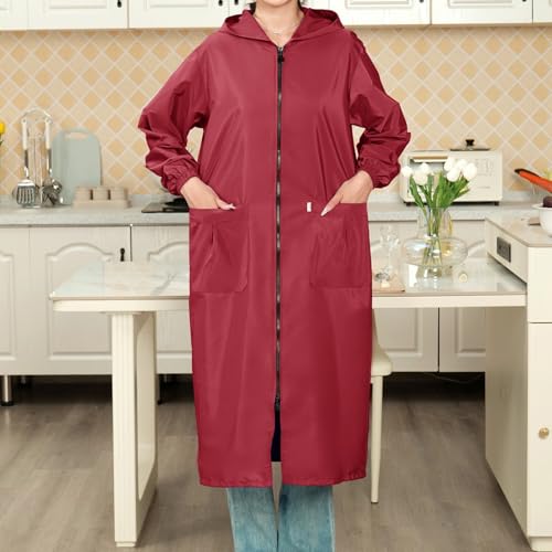 Veste femme mi saison légère à capuche manteau décontracté zippé - 5