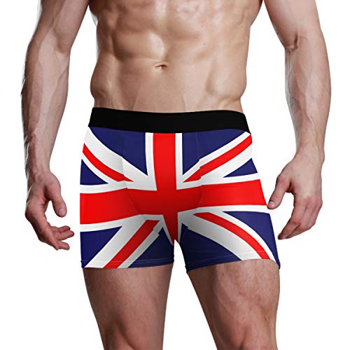 FANTAZIO Men's Boxer Brief Union Jack Flag Mens Underwear