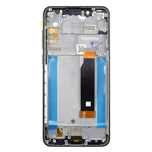 Image of TA-1120 LCD Screen Touch Digitizer Glass with Screen Frame Replacement for Nokia 5.1 Plus TA-1105 TA-1102 Night Black
