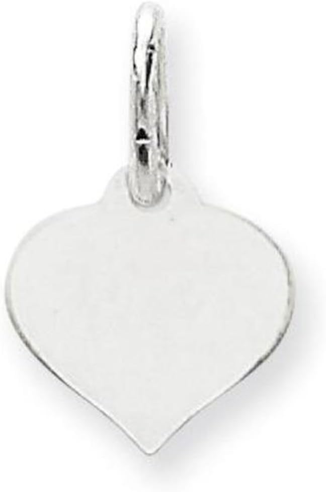 14K White Gold Heart Charm 0.2 grams
