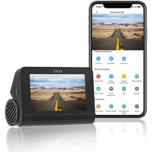 Image of 70mai A800S True 4K Car Dash Camera, 2160P Front, Built-in GPS Logger, IMX415 Sensor, ADAS, F1.8, 140 Wide Angle, 7G Lens, 3D-DNR, 5GHz WiFi, Upto 128GB Supported (Front Cam Only)
