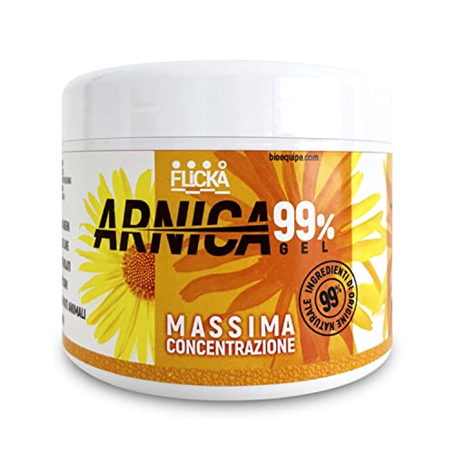 Arnica Gel per Cavalli Uso Umano Extra Forte 99%, Azione Intensa, Made in Italy, Massaggio a Muscoli e Articolazioni, Formulazione Naturale e Dermatologicamente Testata - Flicka