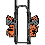 BINGYUAN Fahrrad Gabel Aufkleber f-o-x 34 vordere Gabel Aufkleber Mountainbike vorne Gabel Aufkleber Fahrrad Farbe wechseln Aufkleber wasserdicht (Color : Orange Gray)