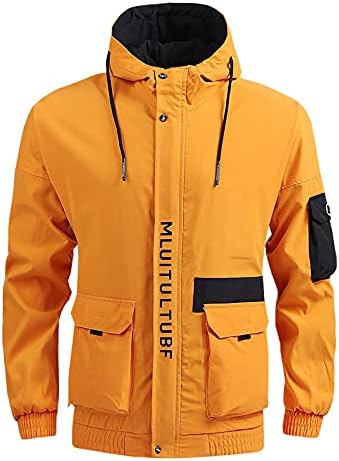 Szshaoye Men's Outdoor Waterproof Jackets Big and Tall Parka Jacket Mens Outdoor Lightweight Sports Outerwear Windproof Hiking Camping Rain Coat