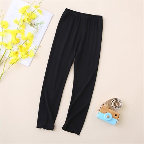 Girls Children Plain Cotton Leggings Toddler Girls Elastic Waist Cycling Casual Wear Trousers Leggings Solid Tights2