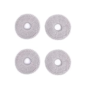 ECOVACS Waschbare Wischpads, für DEEBOT X1 OMNI/X1e OMNI/X2 OMNI/X2 COMBO/X1 TURBO/T10 TURBO/ T20 OMNI, 4 Stück/Box, Originalzubehör, Grau