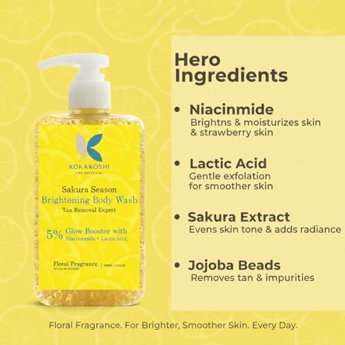 Image of Sakura Body Wash 300ml | Deep Cleansing Hydrating Shower Gel | Removes Dirt Oil Body Acne | Refreshing Daily Cleanser