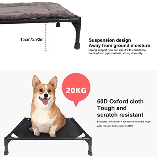 Eteslot Outdoor Liege für Hunde, klappbar Sonnenschutz hundeliege mit sonnendach, hundezelt hundebett Outdoor mit Dach, Zusätzliche Tragetasche