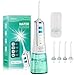 [2019] Water Pick Teeth Cleaner, ATMOKO by ELLESYE 300ML Water Flossers for Teeth, 3 Modes IPX7 Waterproof USB Cordless Rechargable Oral Irrigator with 4 Jet Tips for Travel, Home & Shower