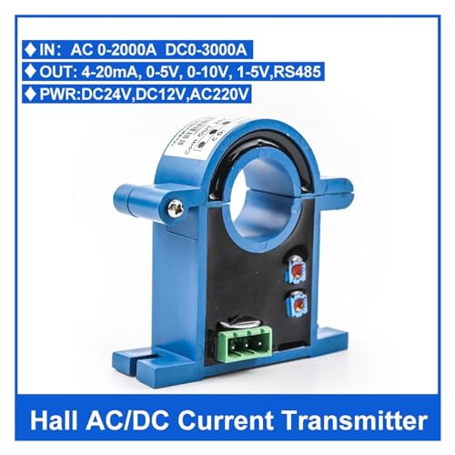 Sensor transductor de corriente de bucle abierto CA/CC 0-200A transformador efecto Hall 0-10V 3