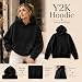 Generisch Hoodie Damen mit Leopardenmuster Langarm Kapuzenpullover Oversize Sweatshirt mit Taschen Einfarbig Pullover Basic Sport Pulli Teenager Mädchen Y2K Tops Leopard Hoody Herbst Winter